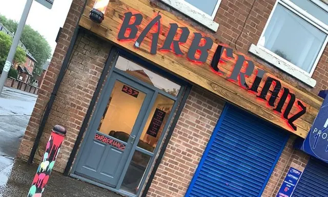 The Barberianz shopfront on Droylsden Road